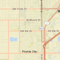 Florida City Street Map