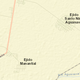 Santo Niño Aguanaval Street Map