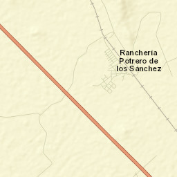 Potrero de los Sánchez (Estación Techa) Street Map
