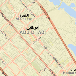 Abu Dhabi Island and Internal Islands City Street Map