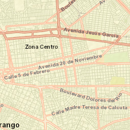 Victoria de Durango Street Map