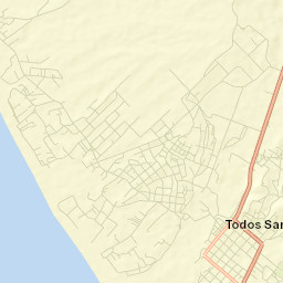 Todos Santos Street Map