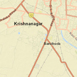 Nadia district Street Map