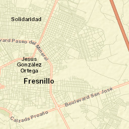 Fresnillo Street Map