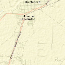Xicoténcatl Street Map