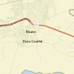 Ébano Street Map