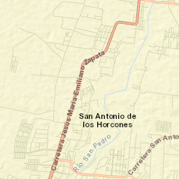 San Antonio de los Horcones Street Map
