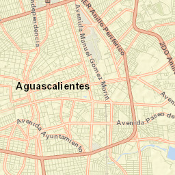 Aguascalientes Street Map