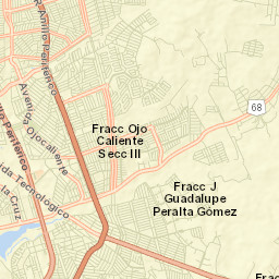 Las Norias de Ojocaliente Street Map