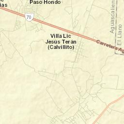 Villa Licenciado Jesús Terán (Calvillito) Street Map