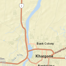 Khargone Street Map
