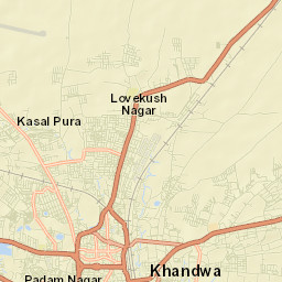 Khandwa Street Map