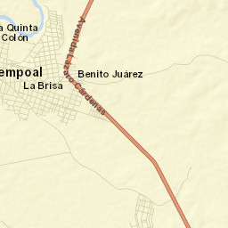 Tempoal de Sánchez Street Map
