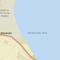 Waimānalo Beach Street Map