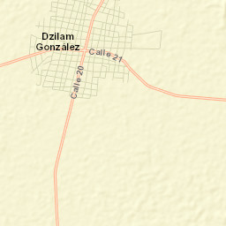 Dzilam González Street Map