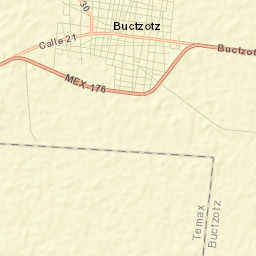 Buctzotz Street Map