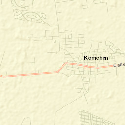 Komchén Street Map