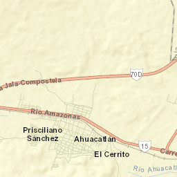 Ahuacatlán Street Map