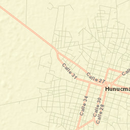 Hunucmá Street Map