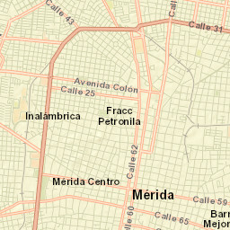 Mérida Street Map