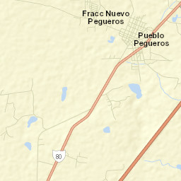 Pegueros Street Map