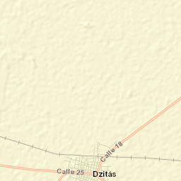 Dzitás Street Map