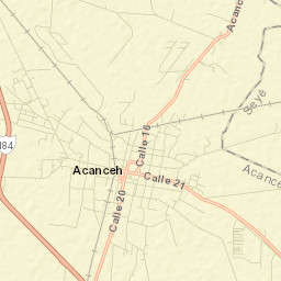 Acanceh Street Map