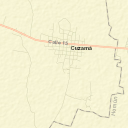 Cuzama Street Map