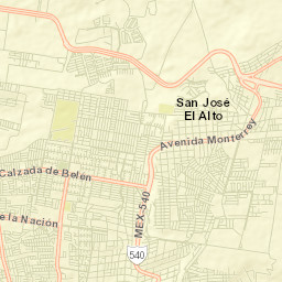 Paseos del Pedregal Street Map
