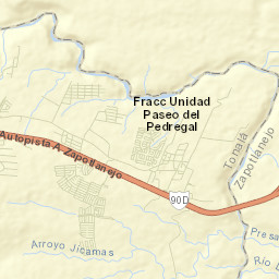 Mismaloya (Fraccionamiento Pedregal de Santa Martha) Street Map