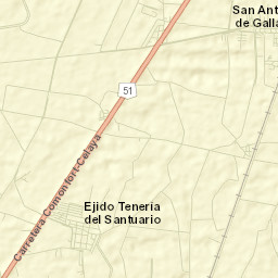 Tenería del Santuario Street Map