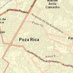 Poza Rica de Hidalgo Street Map
