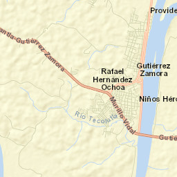 Gutiérrez Zamora Street Map