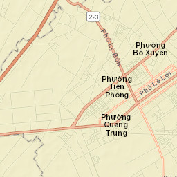 Thái Bình Street Map