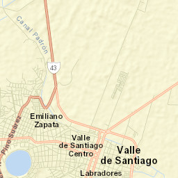 Valle de Santiago Street Map