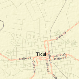 Ticul Street Map
