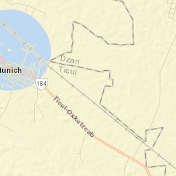 Pustunich Street Map