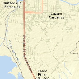 Cuitzeo Street Map