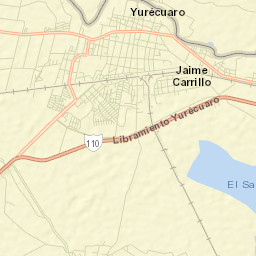 Yurécuaro Street Map