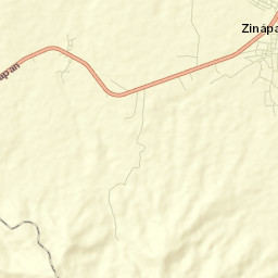 Zináparo Street Map