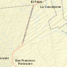 Parácuaro Street Map