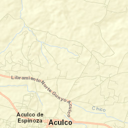 Gunyo Poniente (San José Gunyo) Street Map