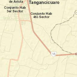 Tangancícuaro de Arista Street Map