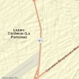 Lázaro Cárdenas (La Purísima) Street Map