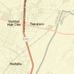 Tepojaco Street Map