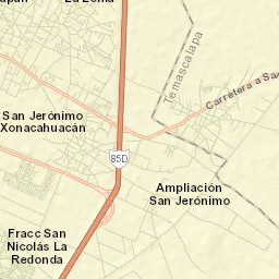 Santa María Ajoloapan Street Map