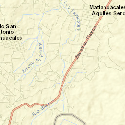 San Antonio Matlahuacales Street Map