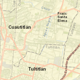 Tultitlán de Mariano Escobedo Street Map