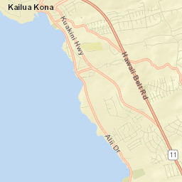 Kailua-Kona Street Map