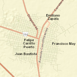 Felipe Carrillo Puerto Street Map